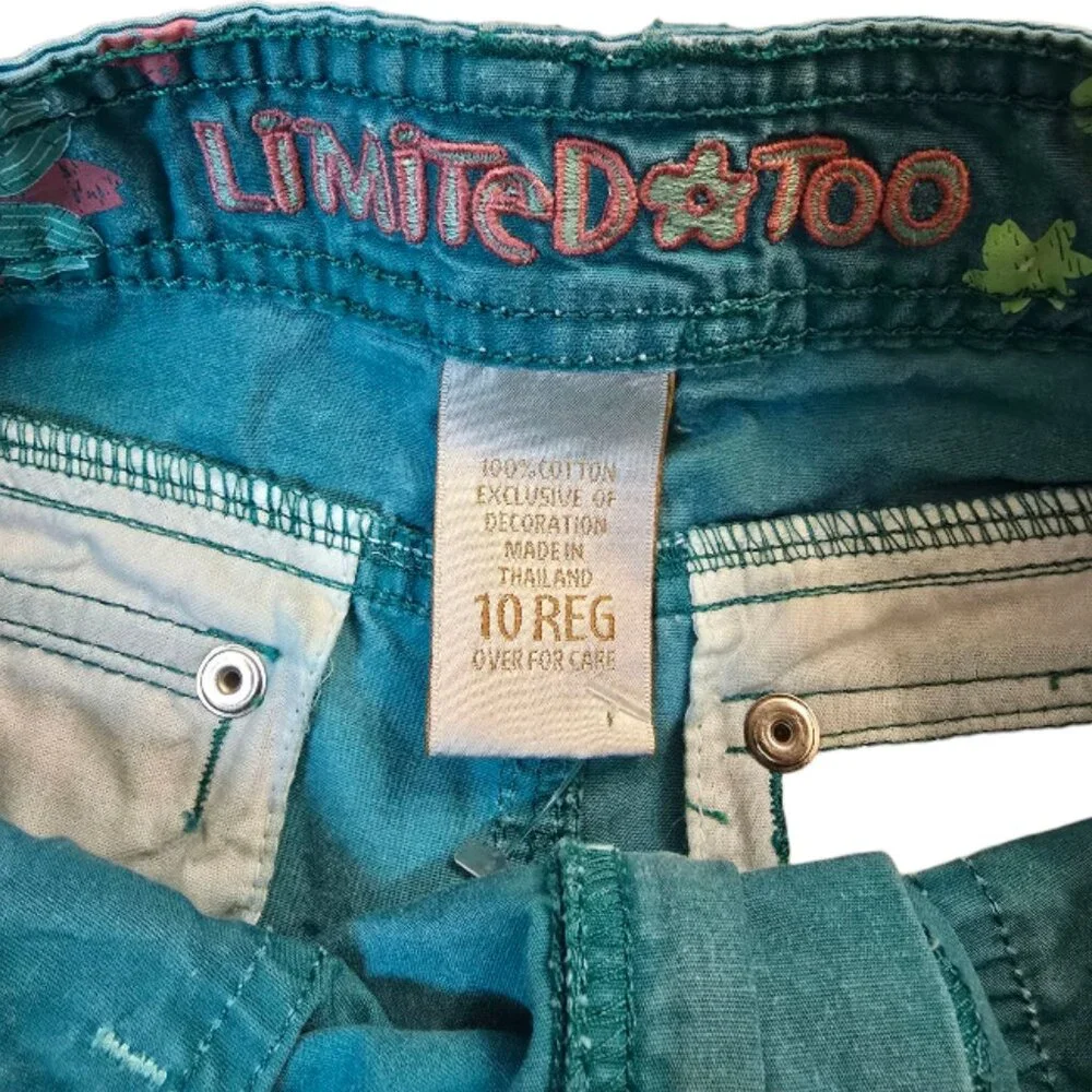 Turquoise Girls LIMITED TOO Summer Shorts sz 10/12